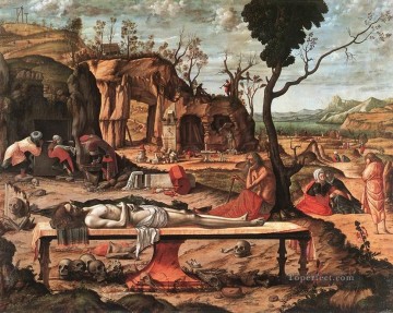The Dead Christ religious Vittore Carpaccio Oil Paintings